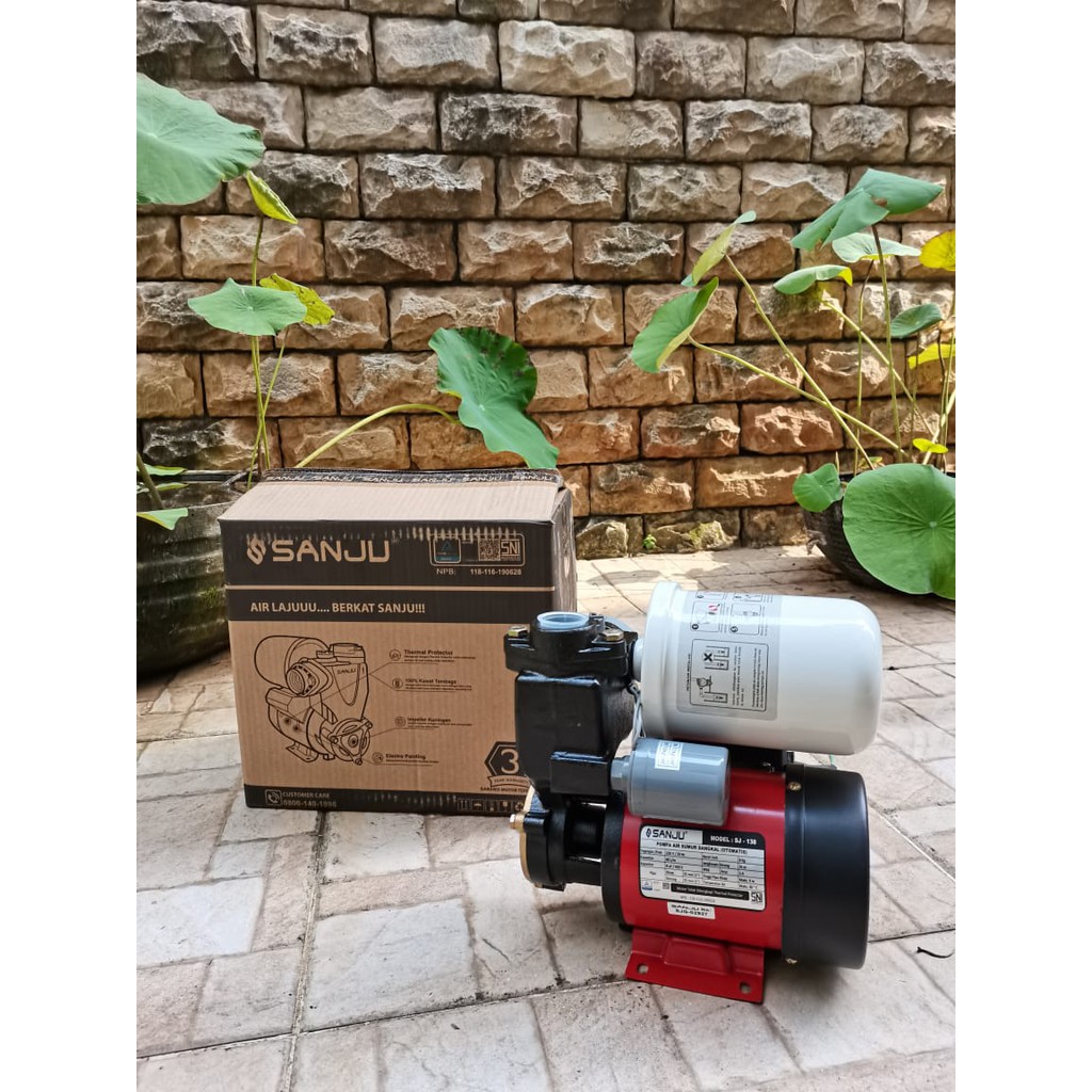 MAXPUMP SJ-138 Mesin Pompa Air Sumur Dangkal Otomatis 220Volt 50Hz 125Watt Pompa Air Tahan Lama Bergaransi