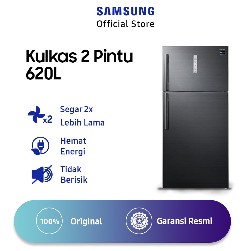 Samsung Kulkas 2 Pintu, 620 L - RT62K7011BS