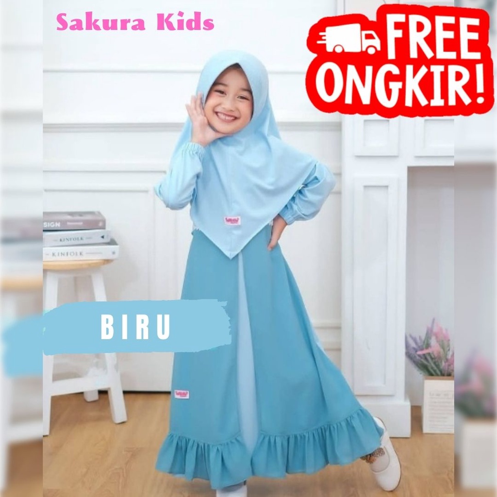 Gamis Bayi Set Hijab Rampel Usia 1 2 3 Tahun Toyobo Sakura Kids Gamis Anak Perempuan Gamis Anak Prem