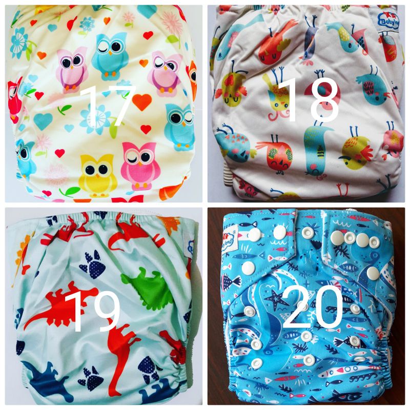 POPOK KAIN CUCI ULANG / CLOTH DIAPER/ CLODI BABYLAND +2 INSERT MICROFIBER