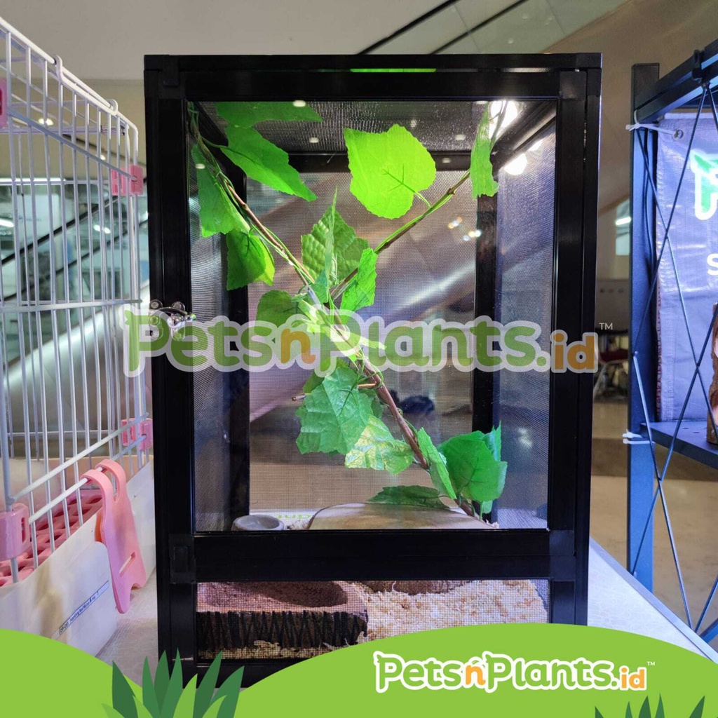 Kandang Reptil PnP - Reptile Terarium Vivarium Akrilik Aluminium Wiremesh Import