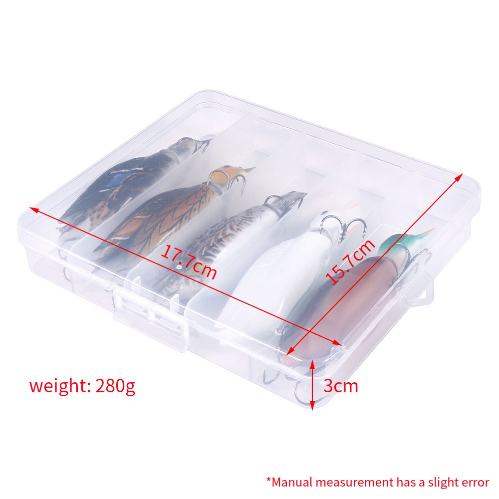 HENGJIA Bionic Artificial bait 2 Segment Bait Duck Bionic False Bait 13cm 35g Fishing lure set with fishing Box