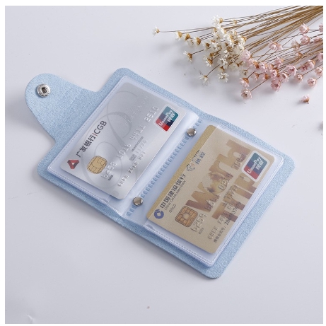 DOMPET KULIT KARTU 24 KARTU IMPORT CARD HOLDER 24 SLOT KANCING