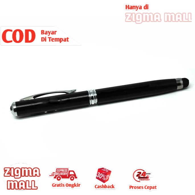 

COD Stylus 4in1 Ballpoint+Laser Pointer+Senter Stylus Karet Pulpen Aluminum Mewah Bolpen Multifungsi