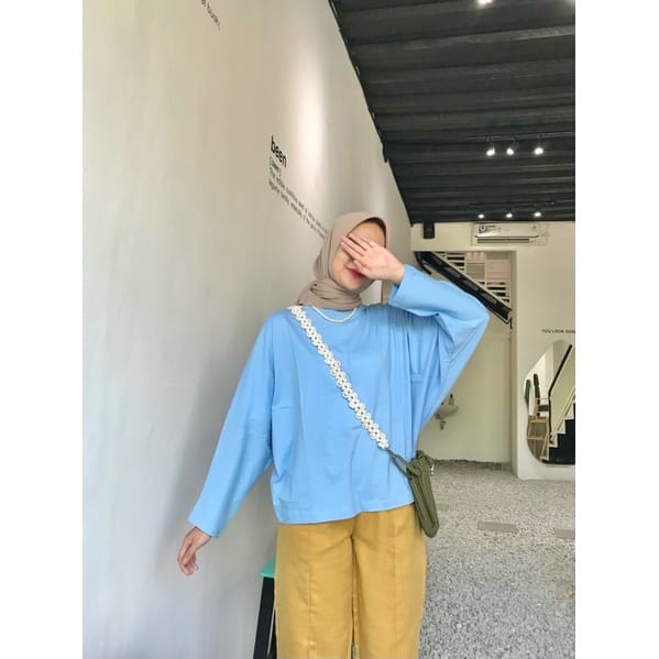 BEFAST - ZEC OOTD Blouse EDYA /Alana Oversize Batwing Blouse / Blouse Wanita / Blouse Oversize Kekiniaan Remaja Wanita / Blouse Polos Casual / Outfit Selebgram Trendy / Terlaris / Keluaran Terbaru