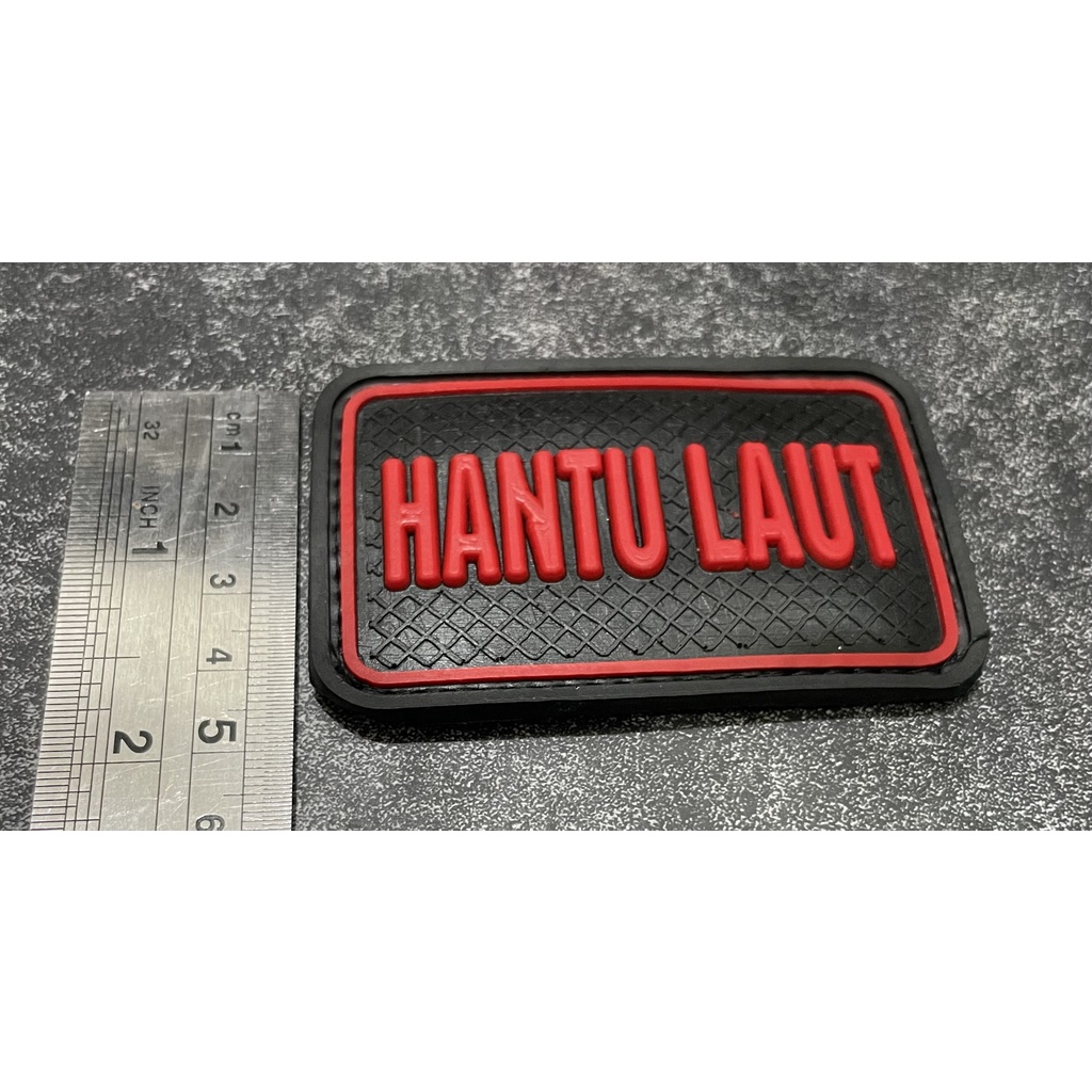 Patch Hantu Laut (Merah) - Patch Velcro Hantu Laut - Prepetan Hantu Laut