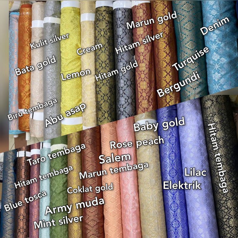 Kain songket semi palembang / songket  (HARGA PERSETENGAH METER) SONGKET TENUN-4