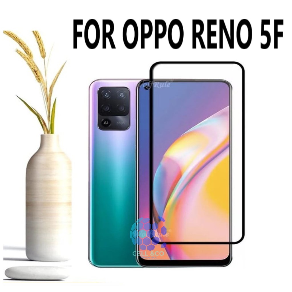 OPPO RENO 5F Tempered Glass Full HD Anti Gores Premium Screen Protector Pelindung Layar OPPO RENO 5F