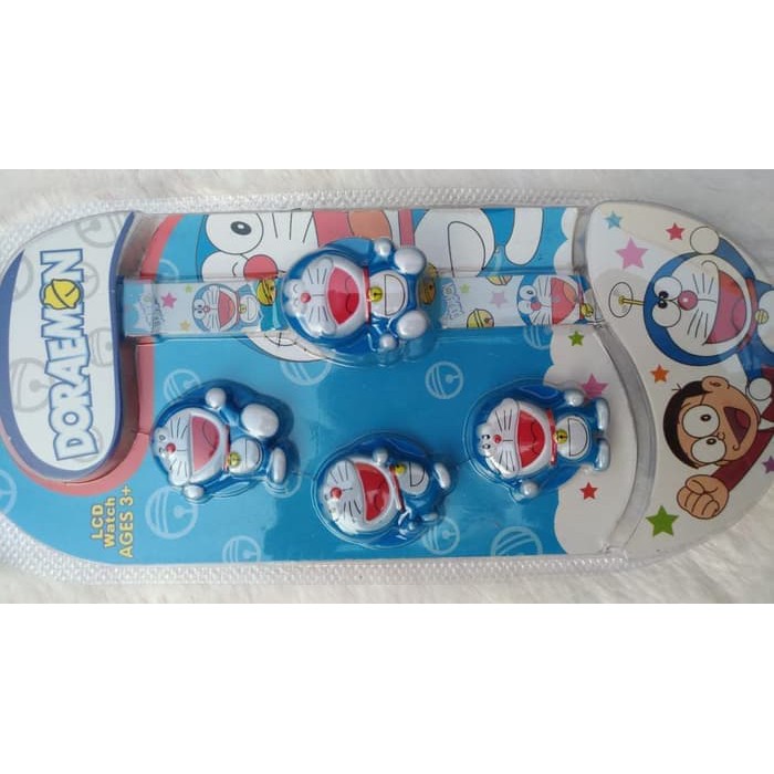 Super Murah! JAM TANGAN ANAK DORAEMON KARAKTER KEPALA SET DIGITAL MURAH GROSIR