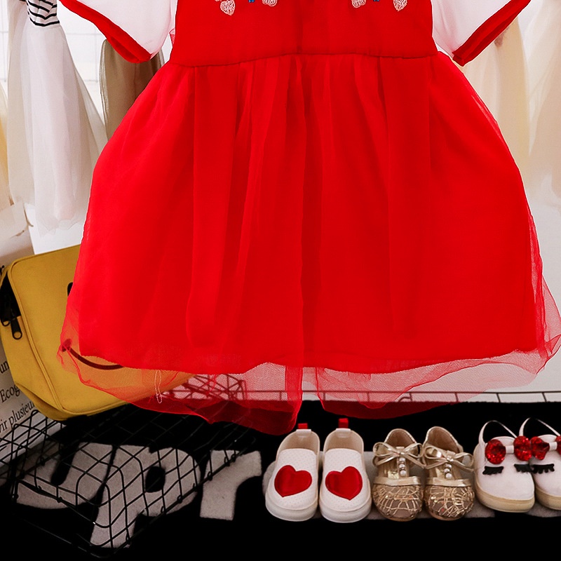 Baju Imlek Cheongsam Dress LICHE warna Merah Bayi Perempuan Import