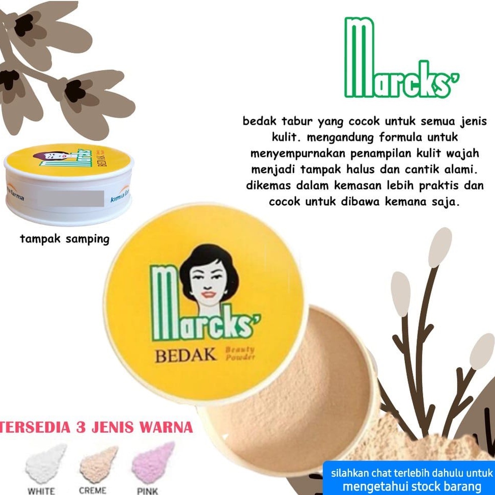 BEDAK TABUR MARCKS LOOSE POWDER 40GR CLASSIC BEDAK WAJAH MAKE UP