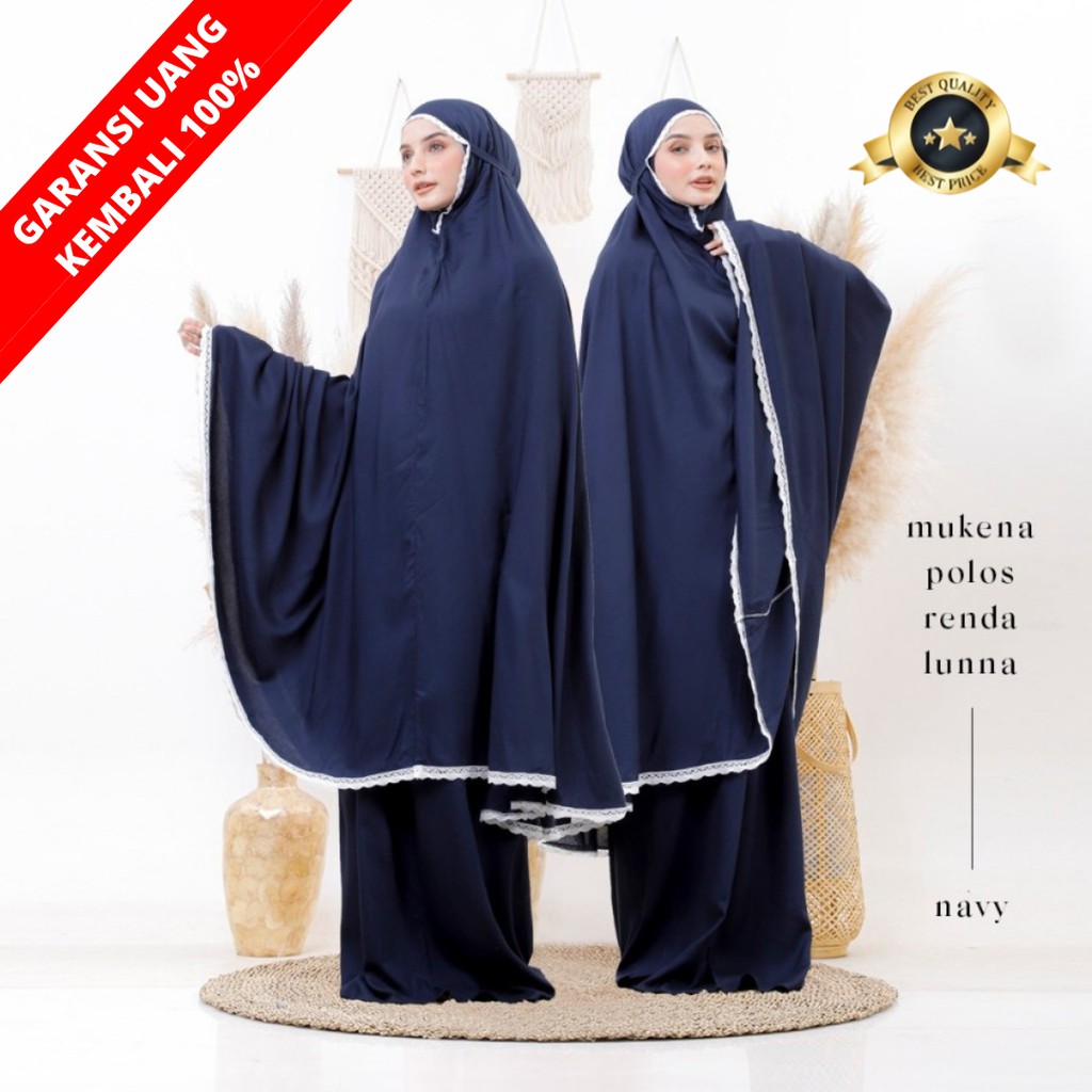 Mukena terbaru 2022 Mukena jumbo dewasa mukena murah bahan adem murah katun jumbo Lunna