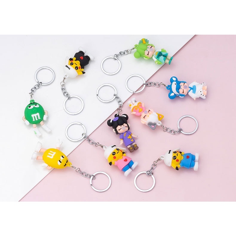 Gantungan Kunci Kartun Anime Cartoon Pikachu Keychain Key Holder