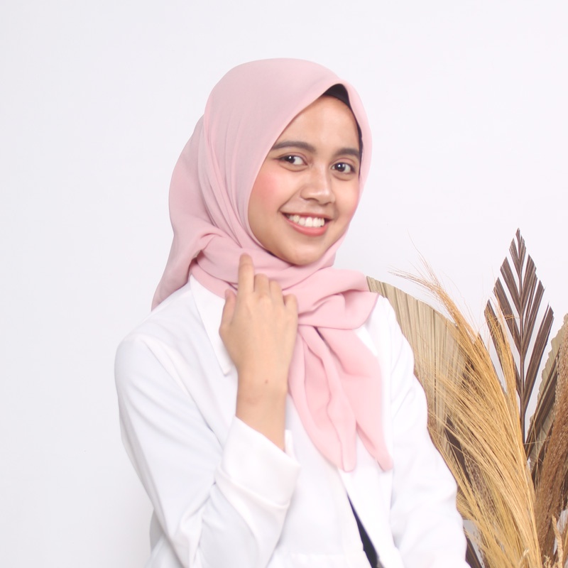 (MURAH) HIJAB BELLA SQUARE HIJAB SEGI EMPAT PREMIUM Jilbab Anti Letoy Warna Lengkap Jilbab Polycotton-Soft pink