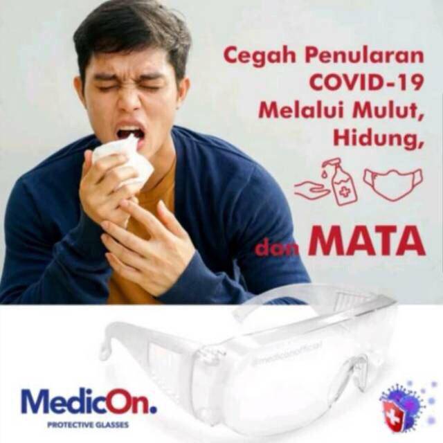 MEDICON KACAMATA SAFETY / GOOGLE PELINDUNG ANTI VIRUS / SAFETY GLASSES