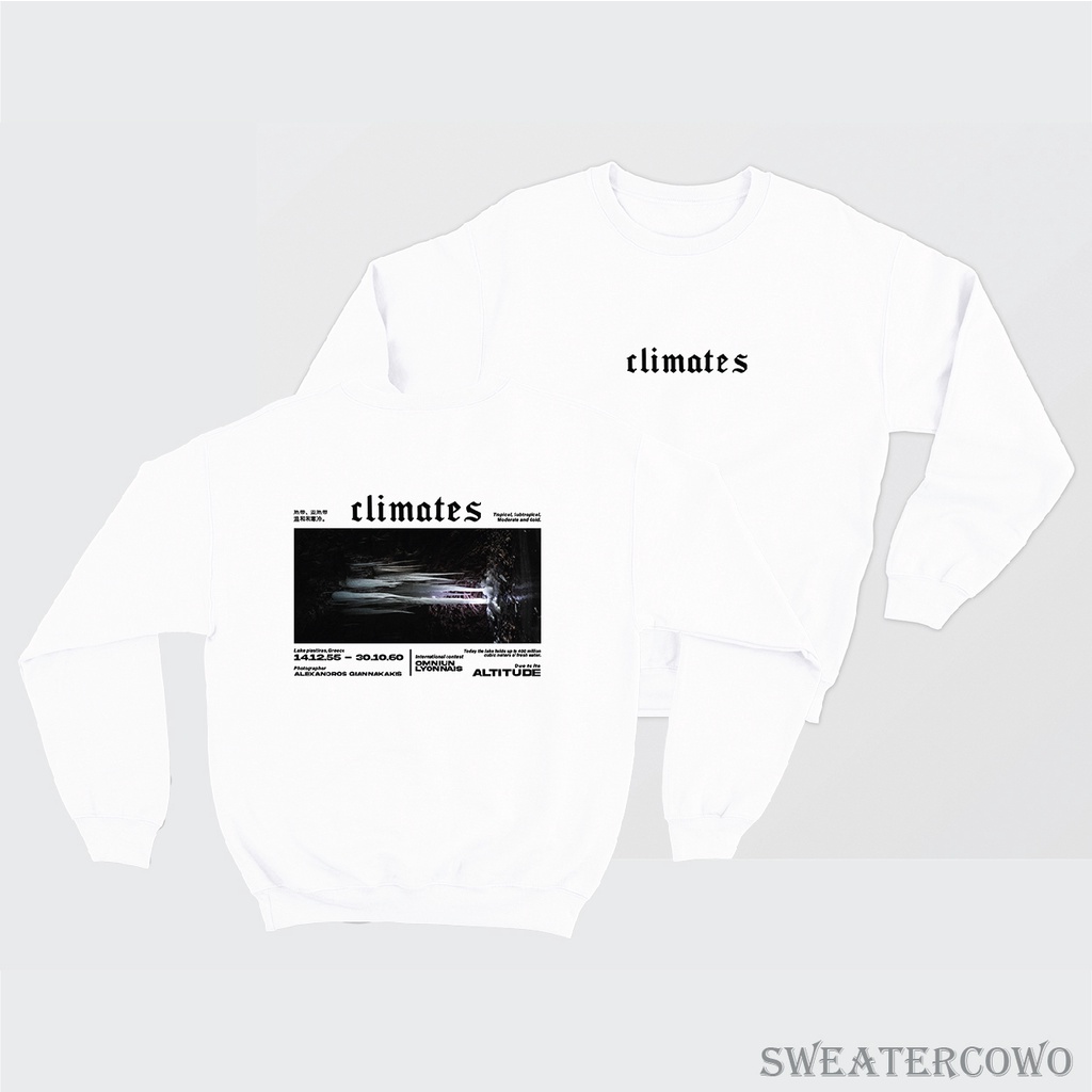 Sweaterpolos Basic Sweater CLIMATES ( Sablon ) Unisex Pria &amp; Wanita