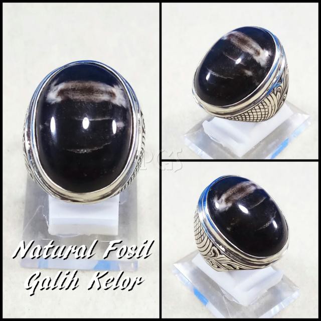 CINCIN BATU AKIK NATURAL FOSIL GALIH KELOR BODYGLASS MEWAH DAN TERMURAH