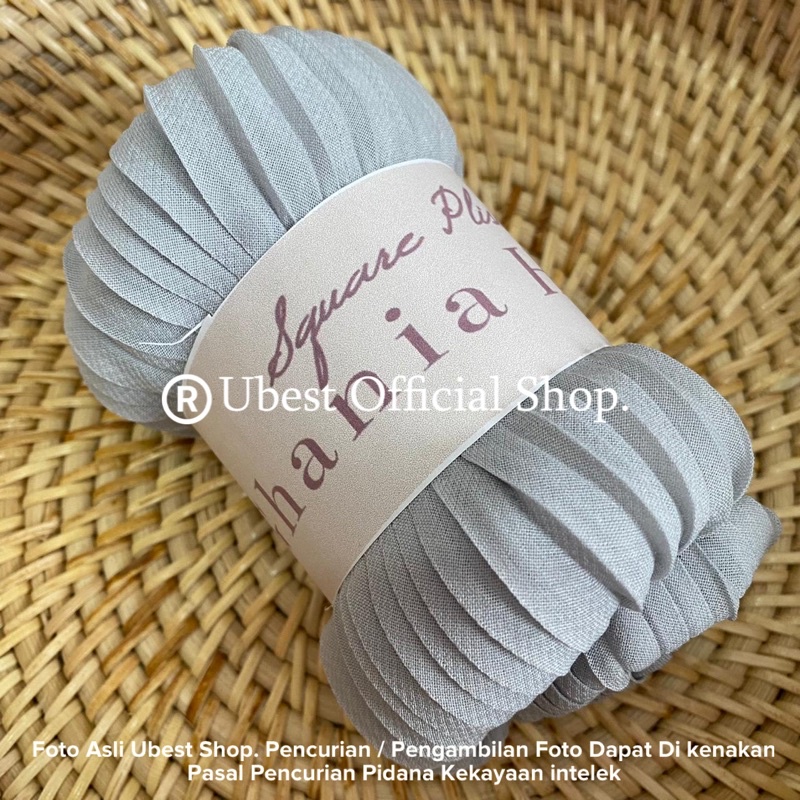 Hijab Segiempat Plisket / Hijab Square Plisket / Bella Square / Hijab Bella Plisket / Jilbab Plikset-Silver
