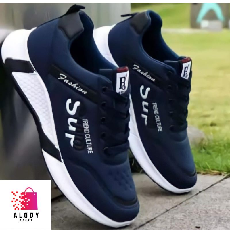 Sepatu Pria Sneakers Running Fashion SUP Cheklist Sporty Terbaru Termurah / Alody's Collection