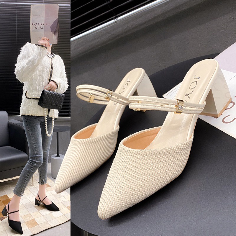 Sepatu High Heels Perempuan Cantik Spatu Hak Tinggi Tali Wanita Import Sepatu Pesta Formal SH-030