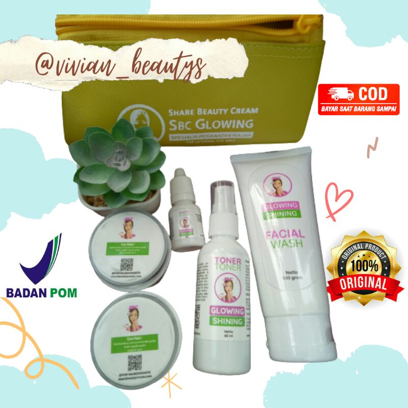 TERLARIIISS SBC GLOWING PAKET WHITENING UNTUK KULIT FLEK