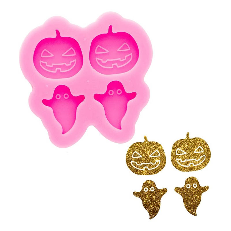 Siy Cetakan Anting Tusuk Bentuk Labu Halloween Bahan Silikon Untuk Wanita