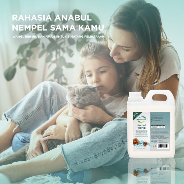 KARBOL SEREH PROKLEEN Karbol wangi 1 Liter Antibacterial