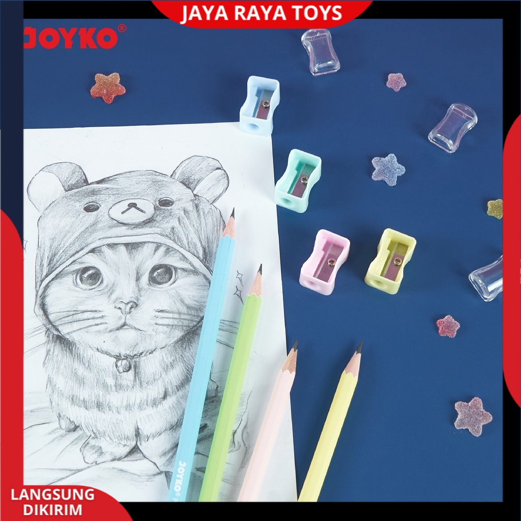 Serutan Sharpener Rautan Joyko SP-362PTL Pastel Color Bisa Cod