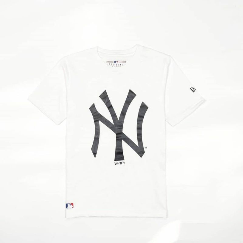 Kaos Putih New Era MLB x New York Yankees Original White Tshirt Pria Wanita