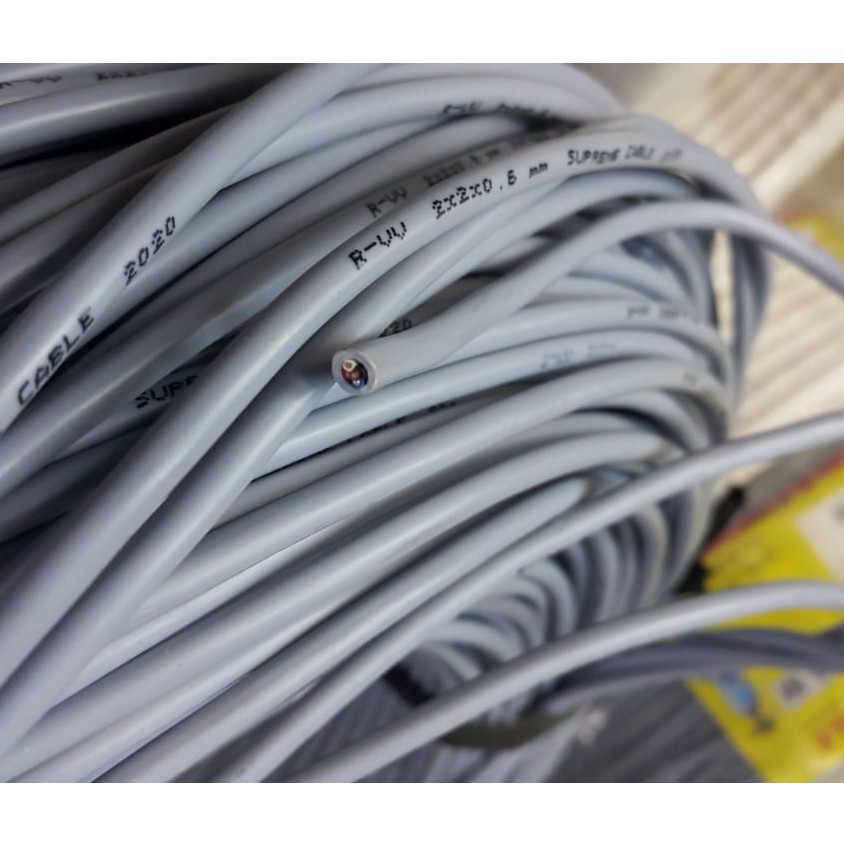 SUPREME Kabel Telepon 2pair Indoor R-VV 2x2x0.6 (Meteran / Eceran) / Kabel telepon isi 4