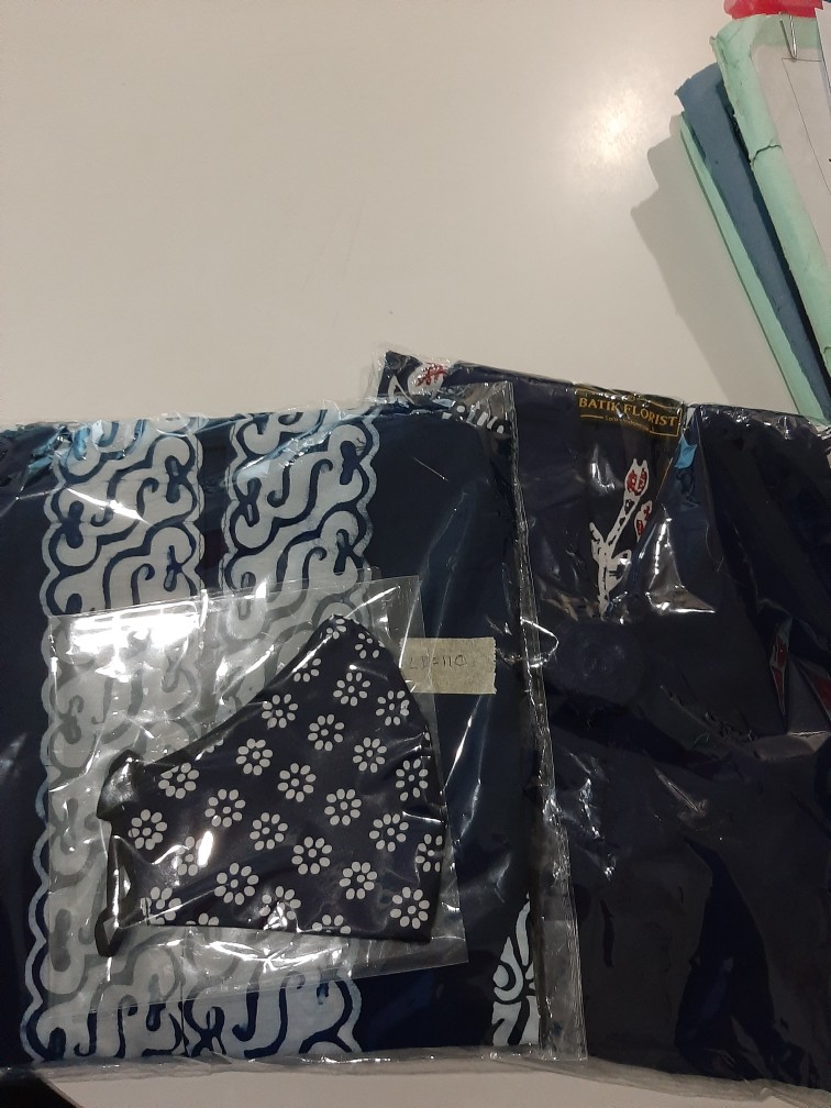 (new) Tunik Batik Cap Wonogiren Lapis Tricot S M L Xl Xxl Seragam Exclusive Premium