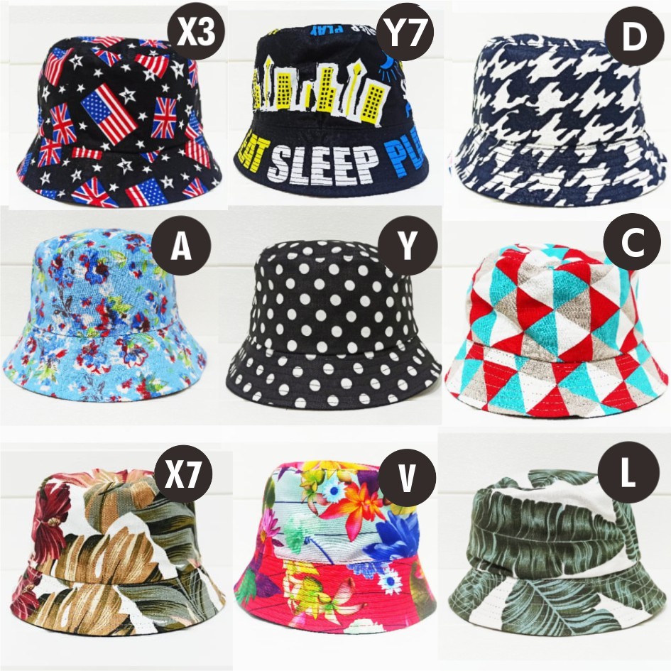 topi bucket hat motif floral bunga kotak catur leopard topi bucket hat motif floral bunga kotak catur leopard