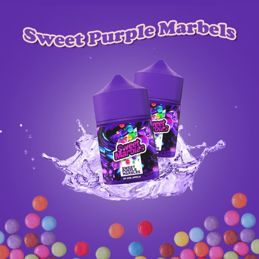 Liquid Vape Sweet Marbles Purple V2 60ML Purple Candy AUTHENTIC