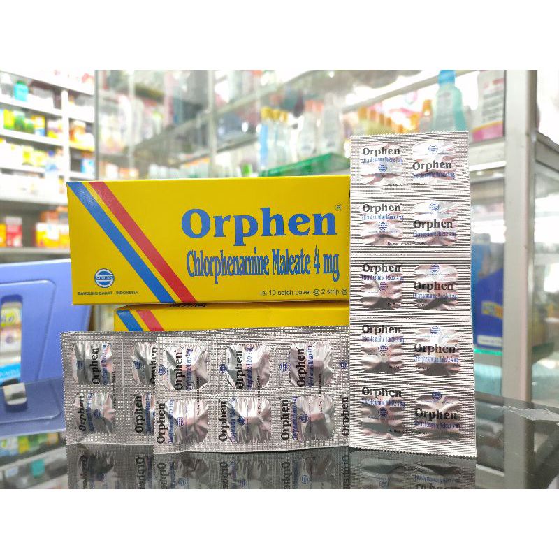 Orphen CTM 4mg Tablet - Obat Untuk Mengatasi Alergi / Per Strip Isi 10 Tablet