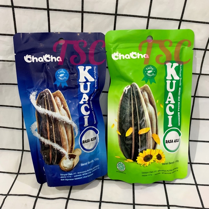

ChaCha Kuaci Biji Bunga Matahari Rasa Asin 100gr Cha Cha Kuaci Asin / chacha / cha cha / kuaci / rasa asin / kwaci / salted / rasa Asli / Original / Cha cha kuaci Rasa Asli / cha cha kuaci rasa asin