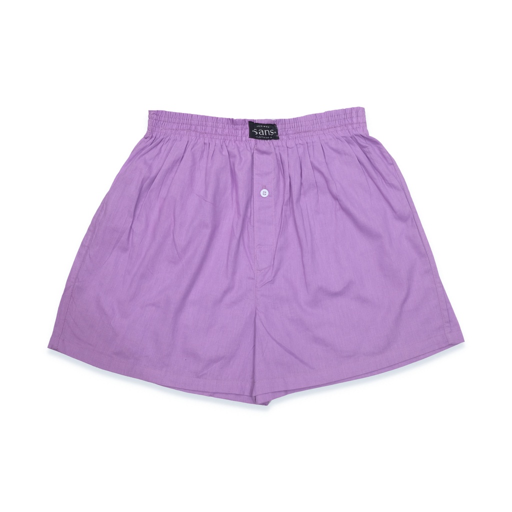 SANVANINA BO-06I Celana Boxer Unisex Polos Basic Lilac | Celana Santai | Celana Pendek | Boxer Lilac