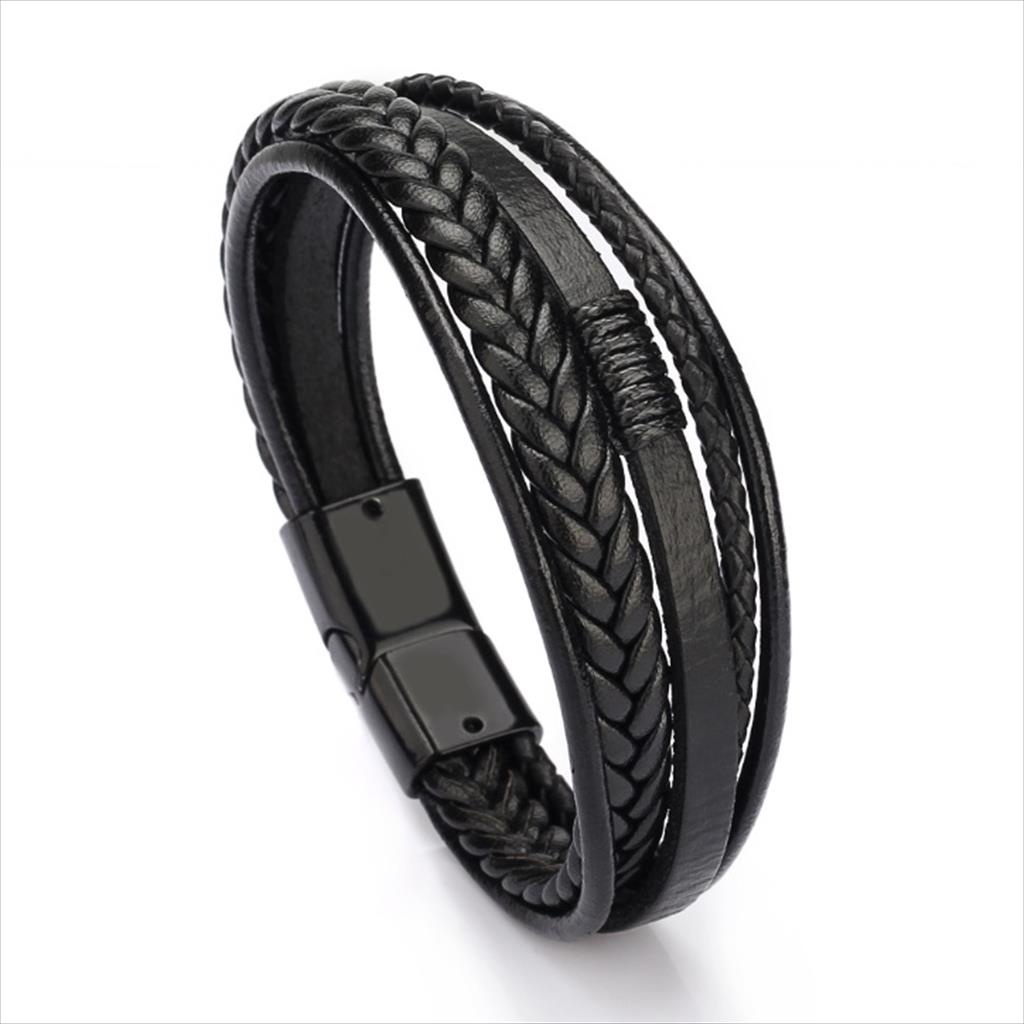 Gelang Kulit Pria Skmei Stainless Original Ukuran 18.5 ./ 20 CM 1906