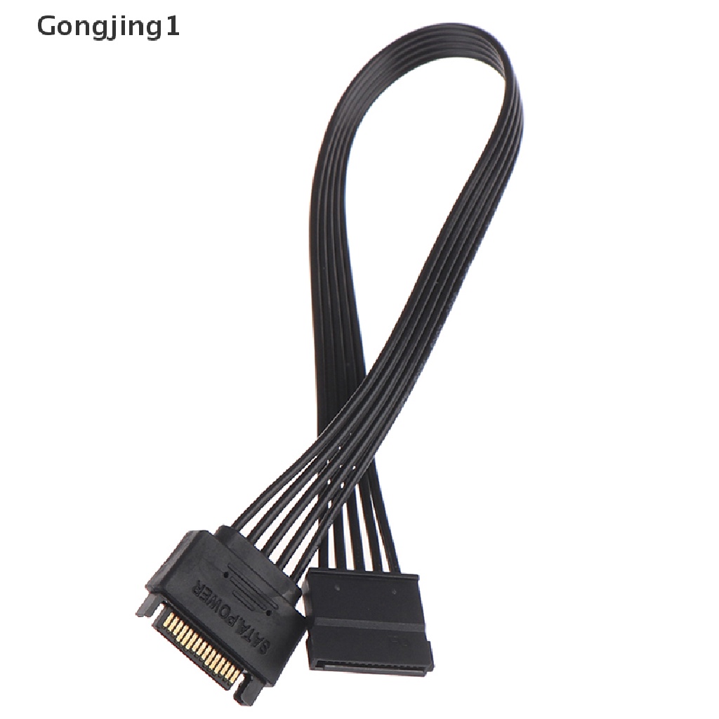 Gongjing1 Kabel Power Supply Hdd Ssd Sata 15pin Male Ke Female Panjang