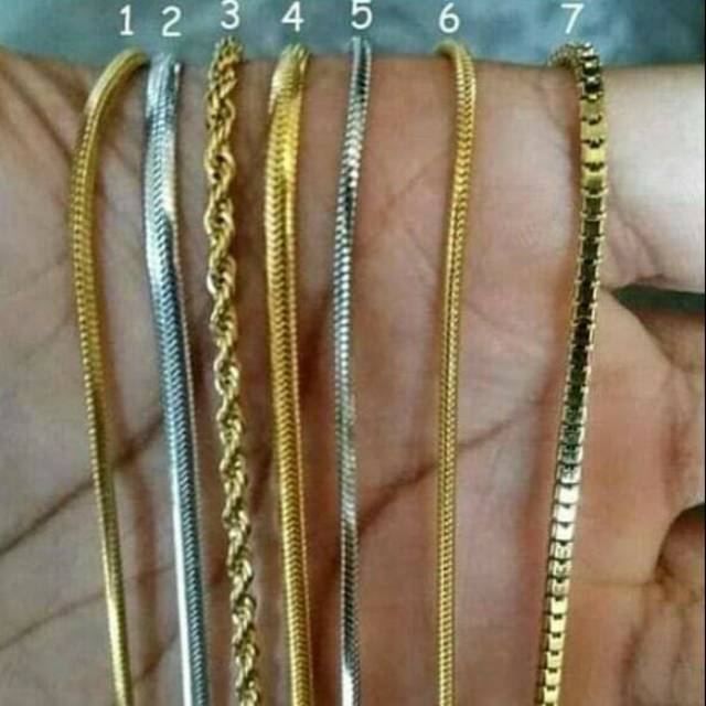 KALUNG TITANIUM 45 CM KALUNG PRIA WANITA  MURAH BAGUS TERBARU KEKINIAN