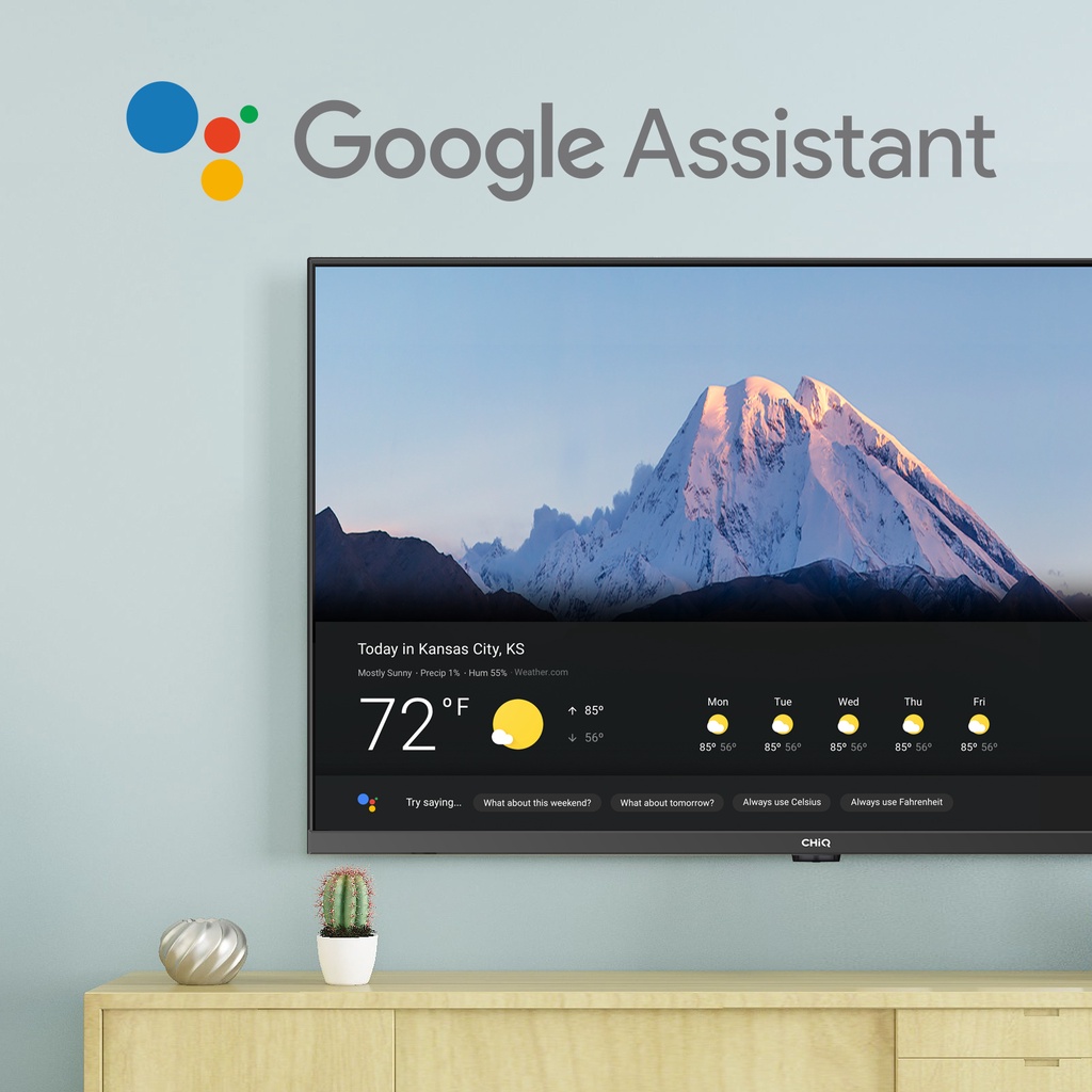 Changhong CHiQ Google TV 43 inch Digital Smart TV Full HD Dolby Audio Google Assistant Netflix Youtube (L43G7P Pro) FREE BRACKET