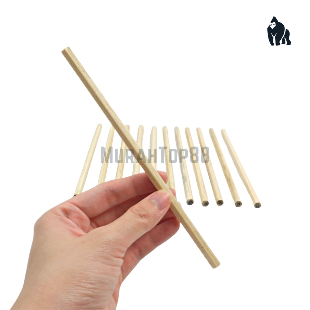 

qwe Pencil 2B Kayu Polos Panjang / Pensil Hotel / Pensil Murah Segi Enam Bulat [1 Iket Isi 50 Pcs]