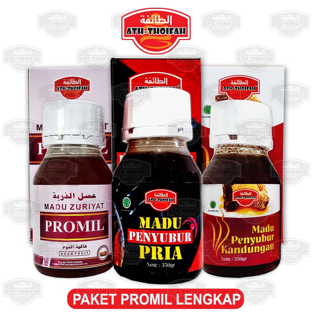 

Paket Penyubur Kandungan | PROMIL Progam Hamil | Paket Komplit 3Pcs Madu Kesuburan Ath Thoifah