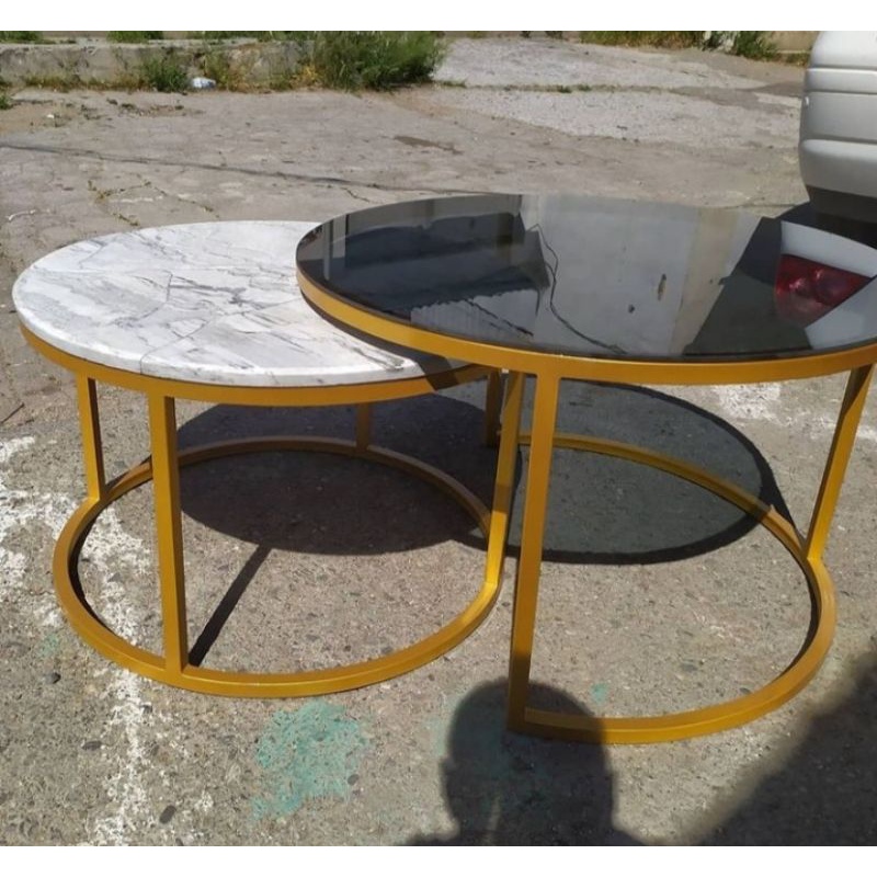 coffee table industrial marmer