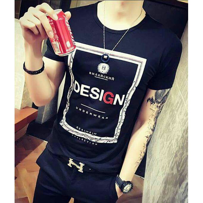 014 DESIGN BLACK BAJU PRIA KAOS PRIA DEWASA MODERN TERBARU GROSIR TANAH ABANG