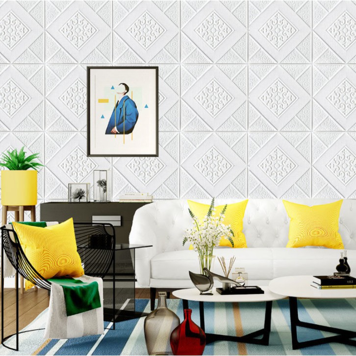 Wallpaper 3D FOAM / Wallpaper Dinding 3D Motif Foam Batik More High Quality