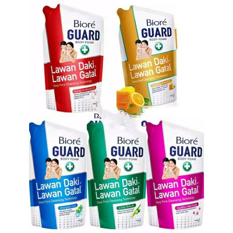 biore 450ml/biore guard 450ml/biore active antibacterial/biore lively refresh/biore energetic cool
