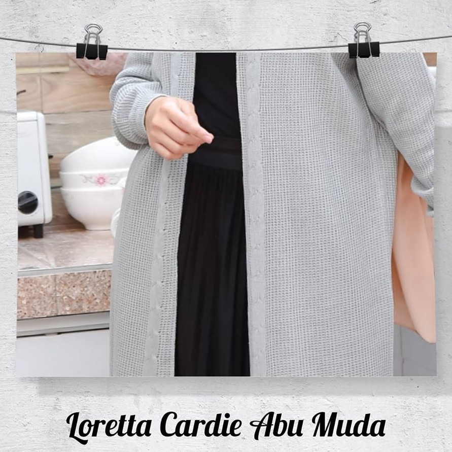 Loretta Cardie rajut premium-abu muda