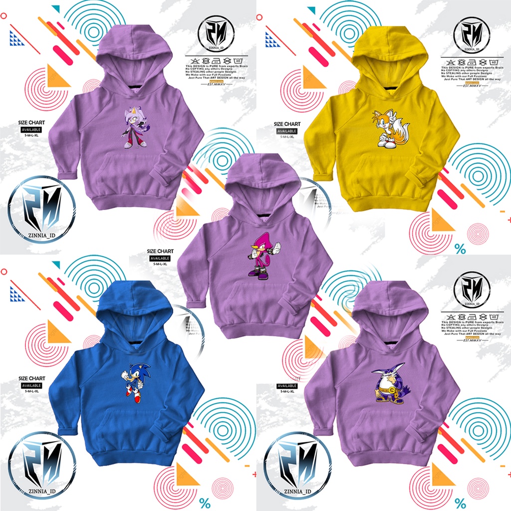 BEST SELLER Jaket Sweater Hoodie anak Laki-laki perempuan LOGO sonic the hedgehog | SONIC BLAZE | SO