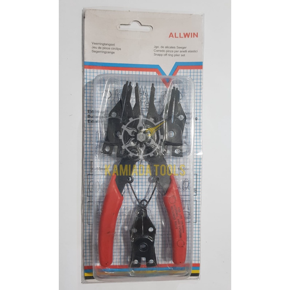 TANG SPI SET/ TANG SNAP RING 4 IN 1/ SNAP RING PLIER SET