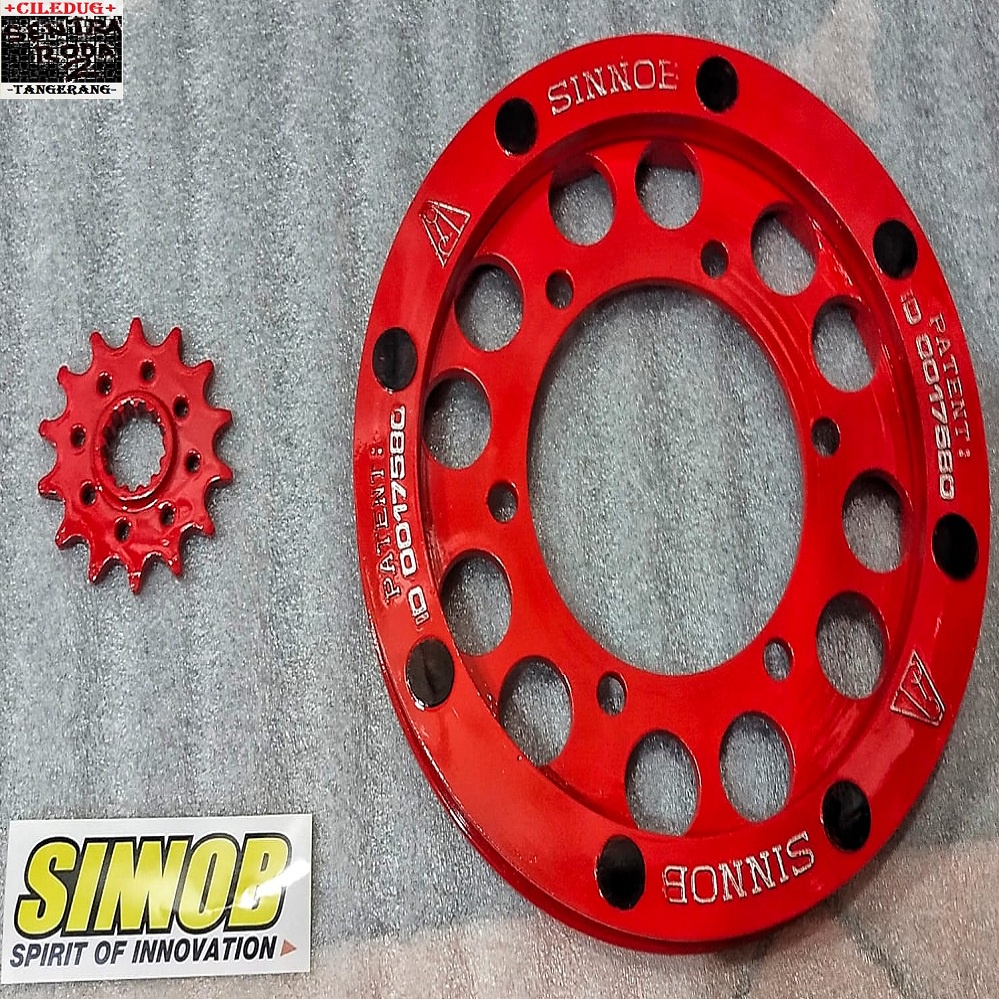 Gear SiNNOB Ninja 250Karbu Ninja 250Fi Dan kawasaki Z-250 1Set (Tanpa Rantai)